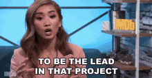 to be the lead in that project lead in the project project aspiration brenda song