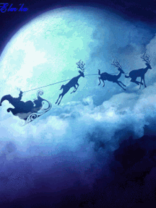 Santa Claus Flying GIF - Santa Claus Flying Reindeer GIFs