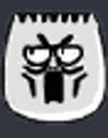 a black and white cartoon drawing of a cat with glasses and a beard .