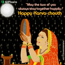 happy karva chouth gifkaro may the two of you always stay together festival karva chauth