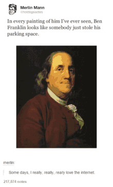 Ben Franklin Looks Like Someone Just Stole His Parking Space GIF - History Funny History Benjamin Franklin GIFs