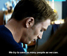 Steve Rogers We Try To Save As Many People As We Can GIF