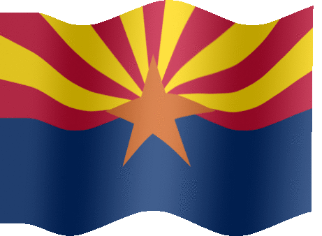 Arizona Flag Sticker - Arizona Flag Windy Stickers