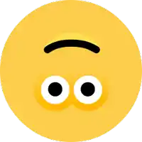 a yellow smiley face with two eyes and a slight smile