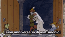 Anniversario Matrimonio Sposarsi Coppie Amore Felicità Robinhood GIF - Anniversary Wedding Marriage GIFs
