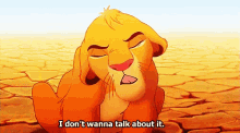 disney i dont want to t alk about it dont wanna hearit lion king timon