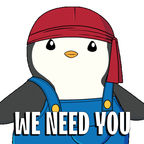 Help Penguin Sticker - Help Penguin Pudgy Stickers