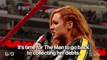 becky lynch the man wwe collect her debts