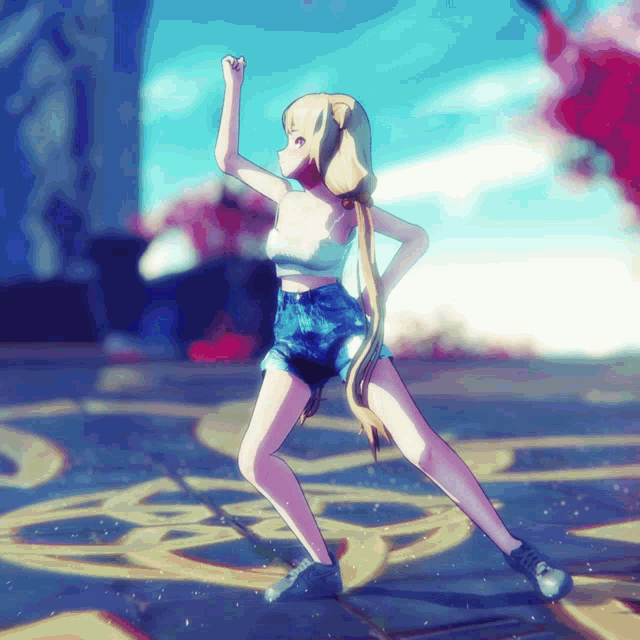 Anime Dance Blonde Avatar GIF