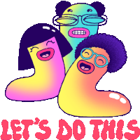 Excited Wrigglers Say Let'S Do This Sticker - Wriggle It Lets Do This Happy Stickers
