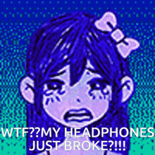 Omori Headphones Broke GIF - Omori Headphones Broke GIFs