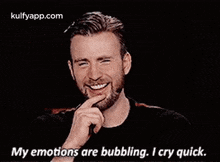 My Emotions Are Bubbling. I Cry Quick..Gif GIF - My Emotions Are Bubbling. I Cry Quick. Chris Evans Face GIFs
