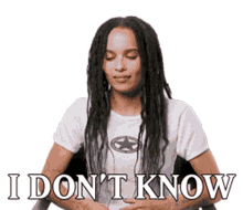 i dont know zoe kravitz confused curious innocent
