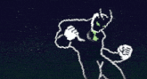 a man in a green superhero costume is surrounded by a green circle