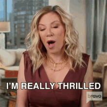 Im Really Thrilled Real Housewives Of New York GIF - Im Really Thrilled Real Housewives Of New York Im Excited GIFs