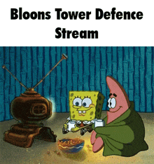 spongebob and patrick are playing a video game together