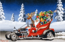 Car Running GIF - Car Running Santa GIFs