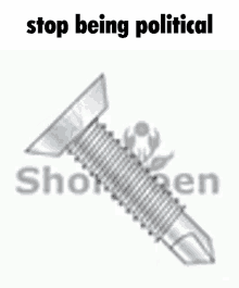 stop being political political screw nut caption