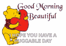 winnie the pooh good morning heart love hug