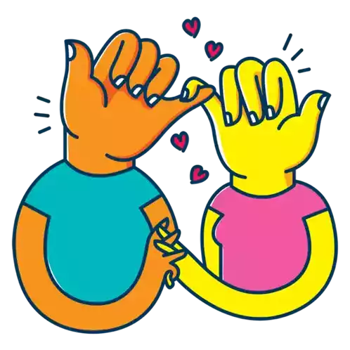 Two Hands Doing Pinky Promise Sticker - Talktothe Hands Promise Love Stickers