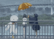 weathering with you anime rain dance umbrella