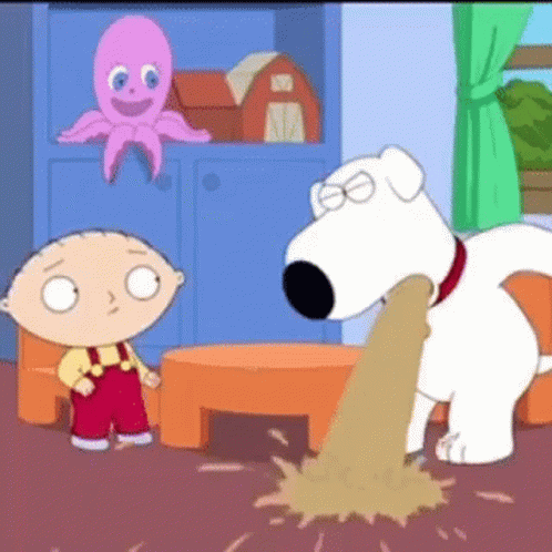 Family Guy Puke GIF - Family Guy Puke Brian Griffin - Discover & Share GIFs