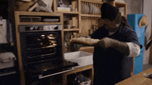 In The Oven It Goes Matty Matheson GIF - In The Oven It Goes Matty Matheson Cookin Somethin GIFs