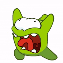 freaking out om nom cut the rope screaming going crazy
