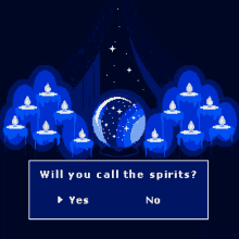 blue pixel spirits aesthetic will you call the spirits