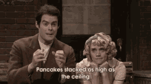 That'S A Lot Of Pancakes GIF - Excited Happy Pout GIFs