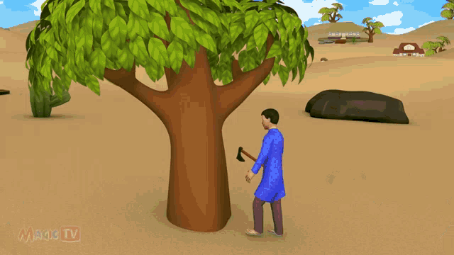 Telugu Stories Tree GIF - Telugu Stories Tree Cut It - Discover & Share GIFs
