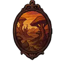 a pixel art painting of a landscape with trees