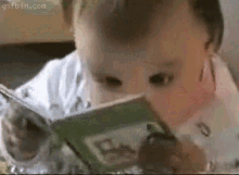 reading stress baby stare