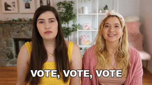 Vote Vote Vote Marissa Rachel GIF - Vote Vote Vote Marissa Rachel Go Vote GIFs