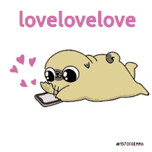 Puggy Love Love Love GIF - Puggy Love Love Love Happy GIFs
