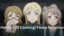 love live reaction honey cooking cry