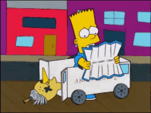 Map GIF - Bart Simpson Reading The Simpsons GIFs