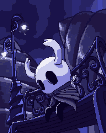 pixel art of a knight sitting on a bench