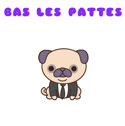 Bas Les Pattes Paws Off Sticker - Bas Les Pattes Paws Off Dog Stickers