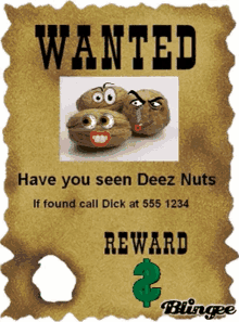 Deez Nuts Wanted GIF - Deez Nuts Wanted GIFs