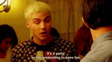 Trying His Best GIF - Its A Party Im Pretending To Have Fun Pretend GIFs