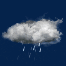 a cloud with lightning strikes and rain coming out of it