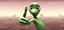 Green Alien Thumbs Up GIF