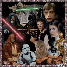 a collage of star wars characters with the name katie at the bottom
