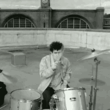 Playing Drums Tony Mccarrol GIF - Playing Drums Tony Mccarrol Tony Mccarroll GIFs