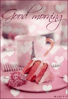Good Morning Cake GIF - Good Morning Cake Hearts GIFs