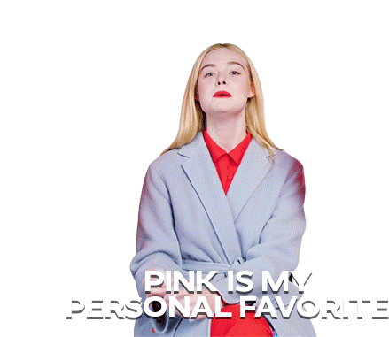 Pink Is My Personal Favorite Elle Fanning Sticker - Pink Is My Personal Favorite Elle Fanning Pink Stickers
