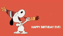 Snoopy Happy Birthday Eve GIF - Birthday Eve Happy Birthday Happy Birthday Eve GIFs