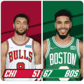 Chicago Bulls (51) Vs. Boston Celtics (67) Third-fourth Period Break GIF - Nba Basketball Nba 2021 GIFs