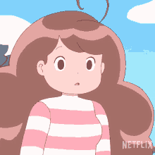 a close up of a cartoon girl with netflix written on the bottom